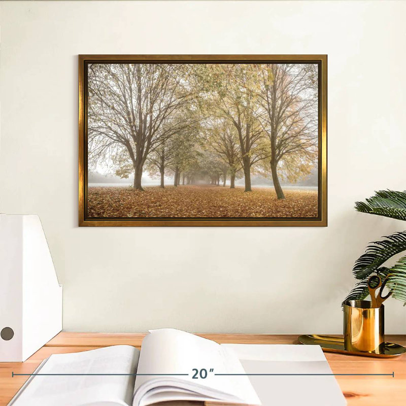 Autumn's Peace, Floating Frame Gold, 13" X 9"