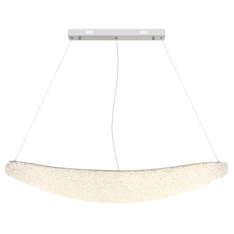 1 - Light Chrome LED Geometric Pendant
