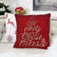 Coussin décoratif rouge en velours avec broderie Merry Christmas, 20 x 20 avec insert-128940994