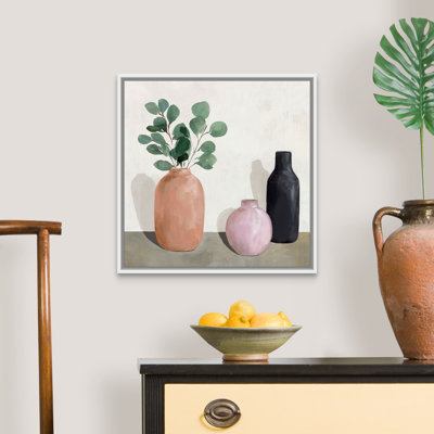 Trois vases, art mural sur toile