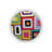 Multicolored Geometric Interlocking Square Patterned Modern Decorative Carpet-1120625901