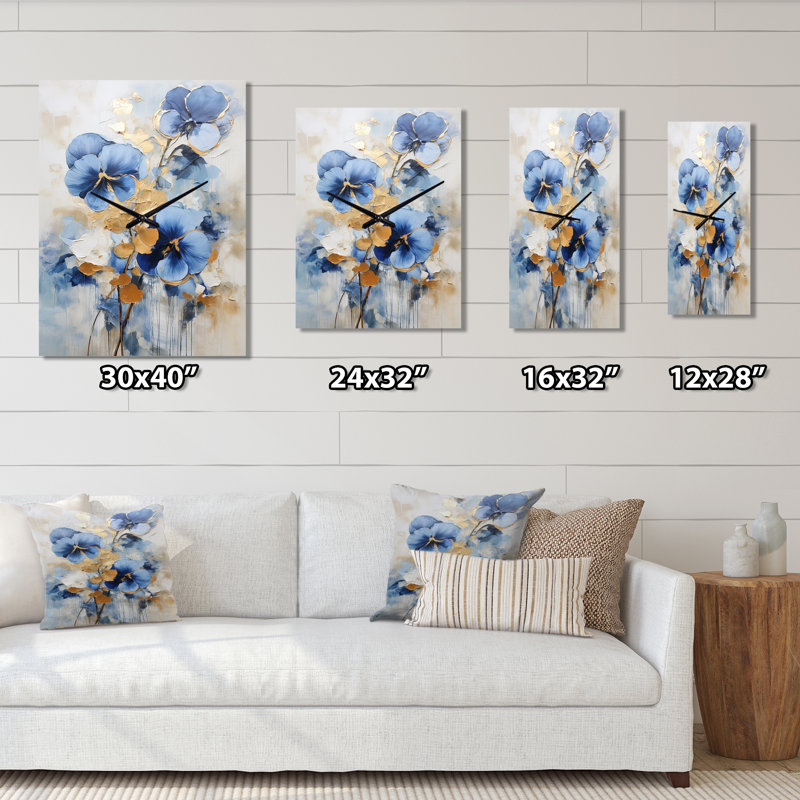Horloge murale Azazel - Pansies, Petit