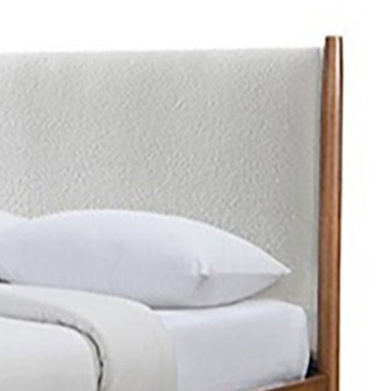 Lit double, noyer / beige, Double