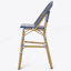 Tabourets de bar 4 pieds en aluminium bleu sarcelle avec repose-pieds-1806797499