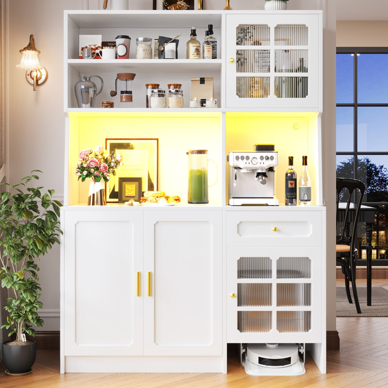 180cm Kitchen Pantry, White