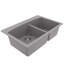 Ensemble d'évier de cuisine à double cuve à montage sur le dessus 60/40 Karran Quartz 33 "X 22"-50597879