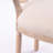 French Design Dining Chair (2pcs). Solid Wood Frame, Linen. Cream Color, Oval Back Seat, Legs 2 . Elegant Frame. Linen Fabric Back, Comfortable Padded Strong For Support