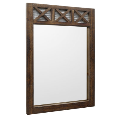 Frise Wood Rectangle Wall Mirror