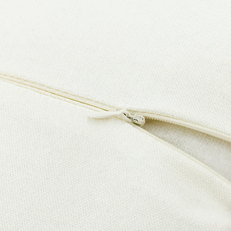 Embroidered Reversible Throw Pillow, White