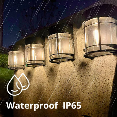 Solar Fence Lights Outdoor for Garden Fence Post Step Stair Backyard Set of 8