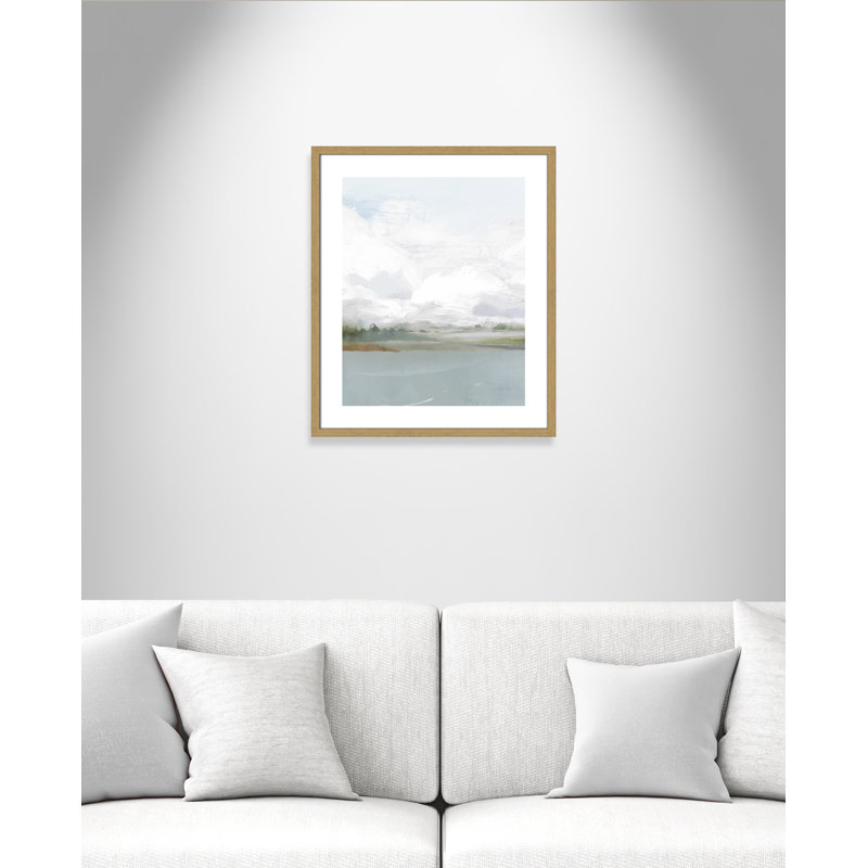 All Shore - Impression de cadre photo sur papier, H 25,5 po x l 21,5 po x P 0,75 po, Papier avec cadre beige