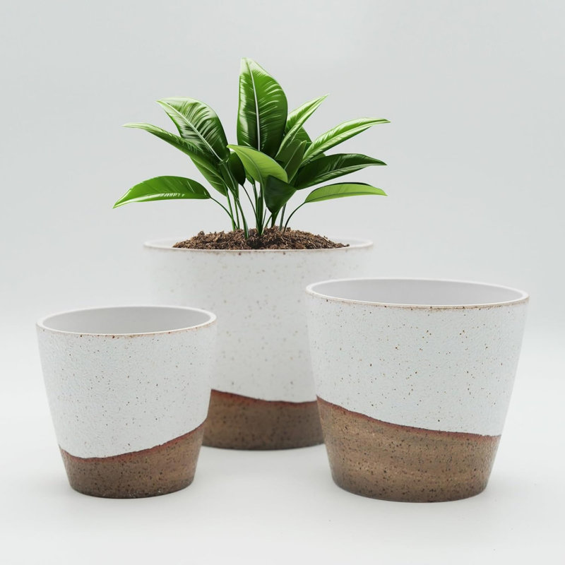 6/5/4in Artisan Indoor/Outdoor Planter - 3pc Set