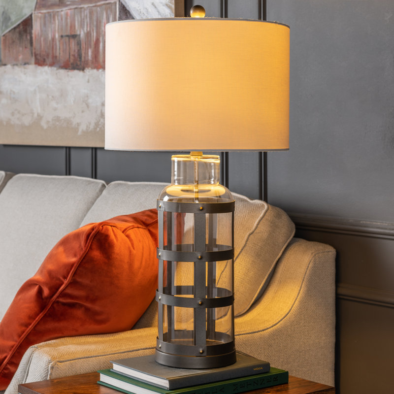 Lampe en cage 29 "avec abat-jour tambour Everly