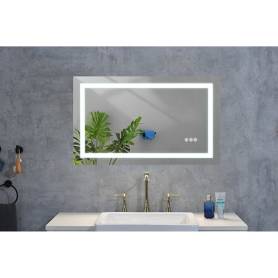 36"X28" Led Mirror For Bathroom Vanity - Fog, Dimmable, 3 Color Options, Memory, Wall Mounted Grooming Dimmable Led Temperatures, Skincare Routines