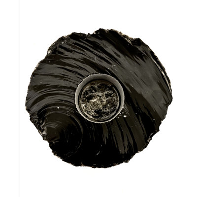 Porte-bougie en cristal Obsidian