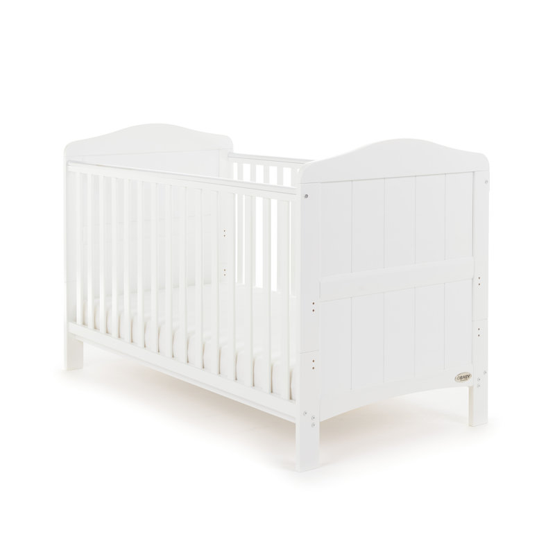 Whitby Cot Bed with Foam Mattress, White