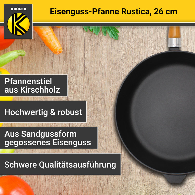 Bratpfanne Rustica aus Gusseisen, 28 cm H