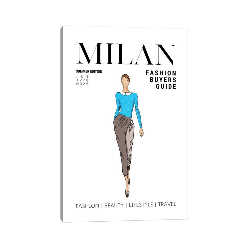 Milan Italian Fashion by Design Harvest - Wrapped Canvas Print, 101.6 cm H x 66.04 cm W x 3.175 cm D
