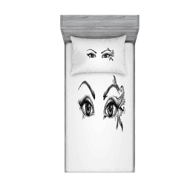 Microfiber Sheet Set, Twin Sheet Set with Fitted Sheet