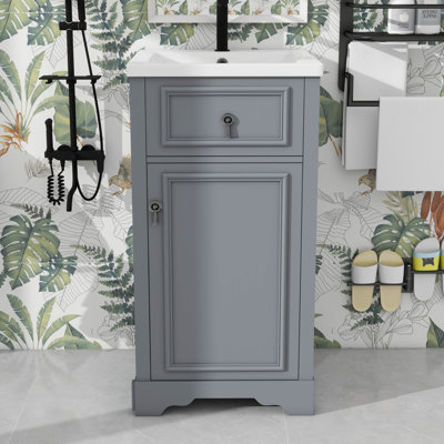 Meuble-lavabo de 20 po avec lavabo en céramique