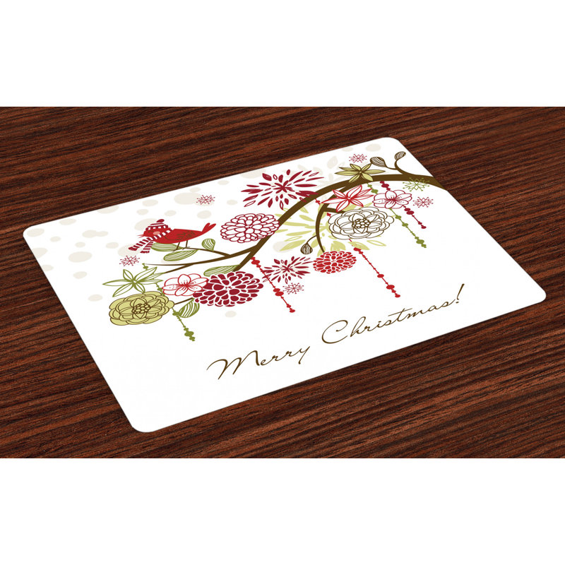 Lelia Christmas Bird Tree Placemat