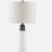 Triangular Ceramic and Wood Table Lamp