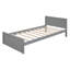 Lit mezzanine avec lit simple autoportant, tablettes, bureau et garde-robe