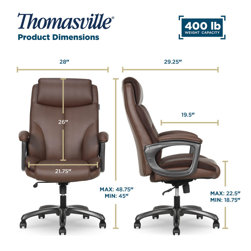 Fauteuil de bureau Adamstown® Danvers, Brun