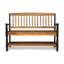 Banc Classic Imperial, design avec tablette, bois, finition avec accoudoirs noirs, profondeur de l'ensemble de 52,25 po, profondeur d'assise de 17,75 po, largeur de 45,25 po