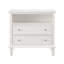 Table de chevet commode 2 tiroirs avec station de charge, table de bout Farmhouse avec ports et prises USB, table d'appoint cannelée avec pieds en bois massif pour chambre à coucher-985653092