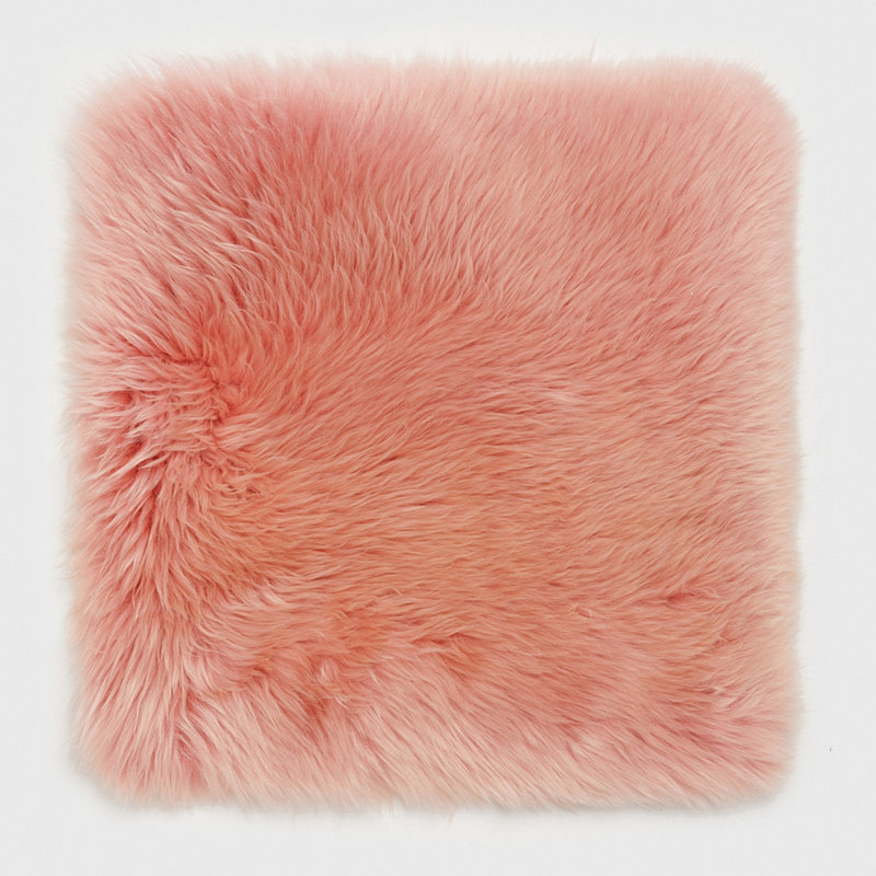 Teton Sheepskin Scatter Cushion Cover, Pink