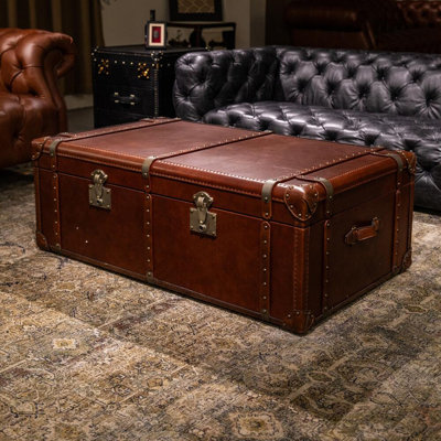 Table basse en similicuir