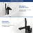 Matte Black Floor Mounted Bathroom Tub Faucet With Hand Shower, Lead - Brass, Precise Temperature Mixing, 360° Rotating Splash Spout Filler Solid Brass Build, Dual Ceramic Disc Valves, Silent Water-119004578