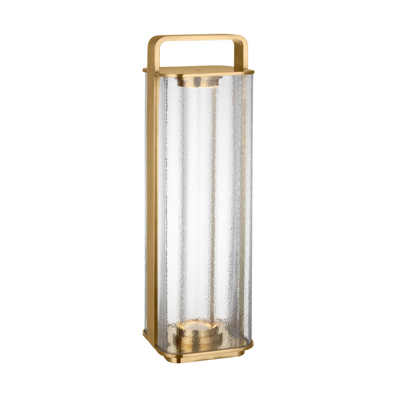 Flacara 24 Rechargeable Lantern, Gold, 23.4" H x 7" W x 7" D