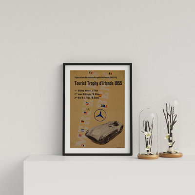 Retro Mercedes Benz SLR Tourist Trophy 1956 by Vouvart - Single Picture Frame Print