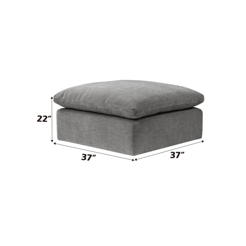Canapé modulaire en lin avec repose-pieds Naveen