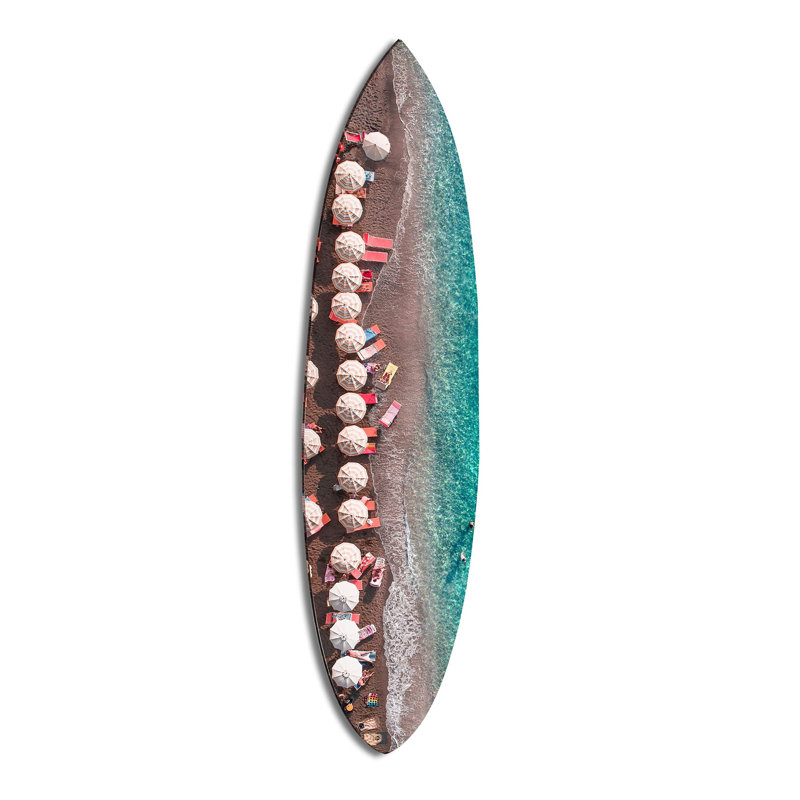 Al Mare Beach Decorative Acrylic Surfboard by Oliver Gal