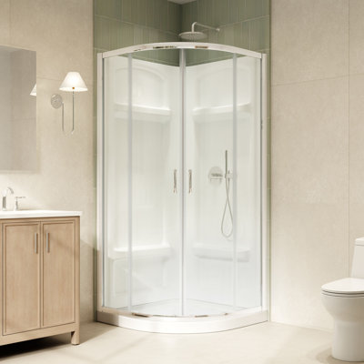 Ensemble de douche en coin quadrant 36 po x 36 po 76,02 po Breeze Breeze