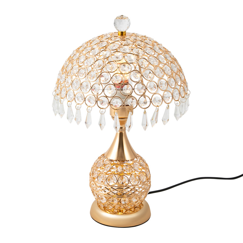 Lampe de table en cristal Jywon, Doré, Doré