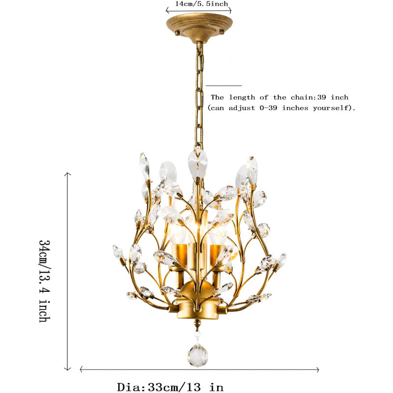 Luminaire suspendu en cristal 1 lumière Jocalyn