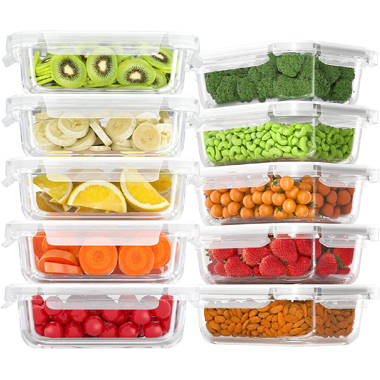 28 Pieces Food Storage Containers with Lids ,EXTRA LARGE Freezer Containers  for Food BPA-Frees, Meat Fruit Vegetables Plastic Containers with lids,  Storage Airtight Leak-Proof Food Containers for Kitchen