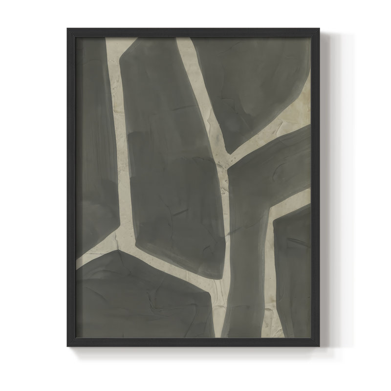 Puzzle Piece I Framed Print - Solid Wood, 15" H x 12" W, Black Framed