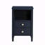 Table de chevet 2 tiroirs avec rangement - bleu minuit-552526021
