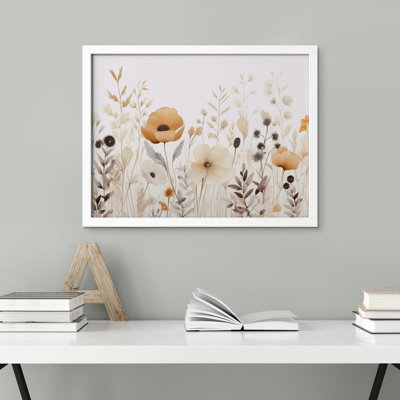 "Coquelicots délicats et fleurs sauvages" sur papier