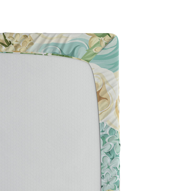 Microfiber Floral Fitted Sheet, Full/Double Fitted Sheet