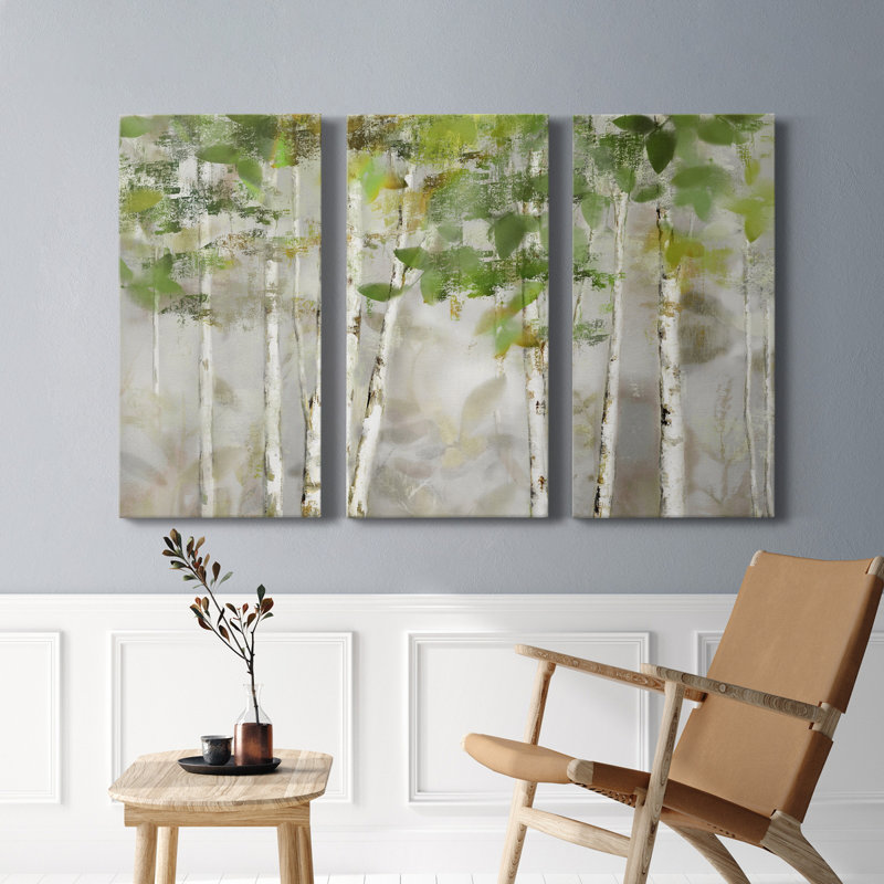«Evergreen Forest», ensemble de 3 toiles tendues, H 36 po x l 72 po x P 1 po