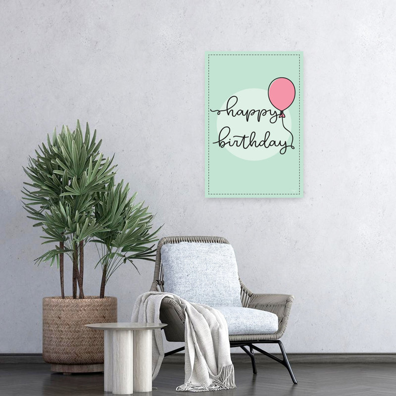 Happy Birthday, art contemporain, H 24 po x l 16 po