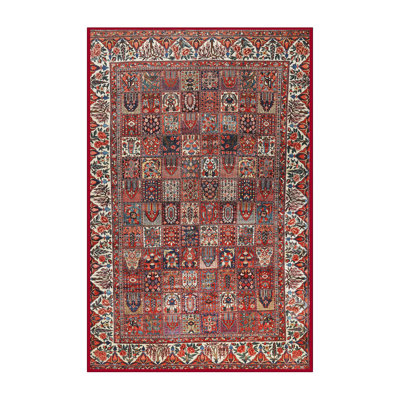 Tapis traditionnel rouge / brun / beige Sadira