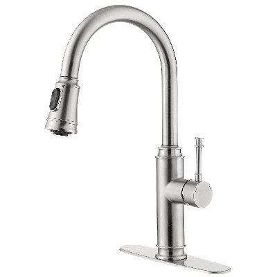 Robinet de cuisine à poignée simple rétractable