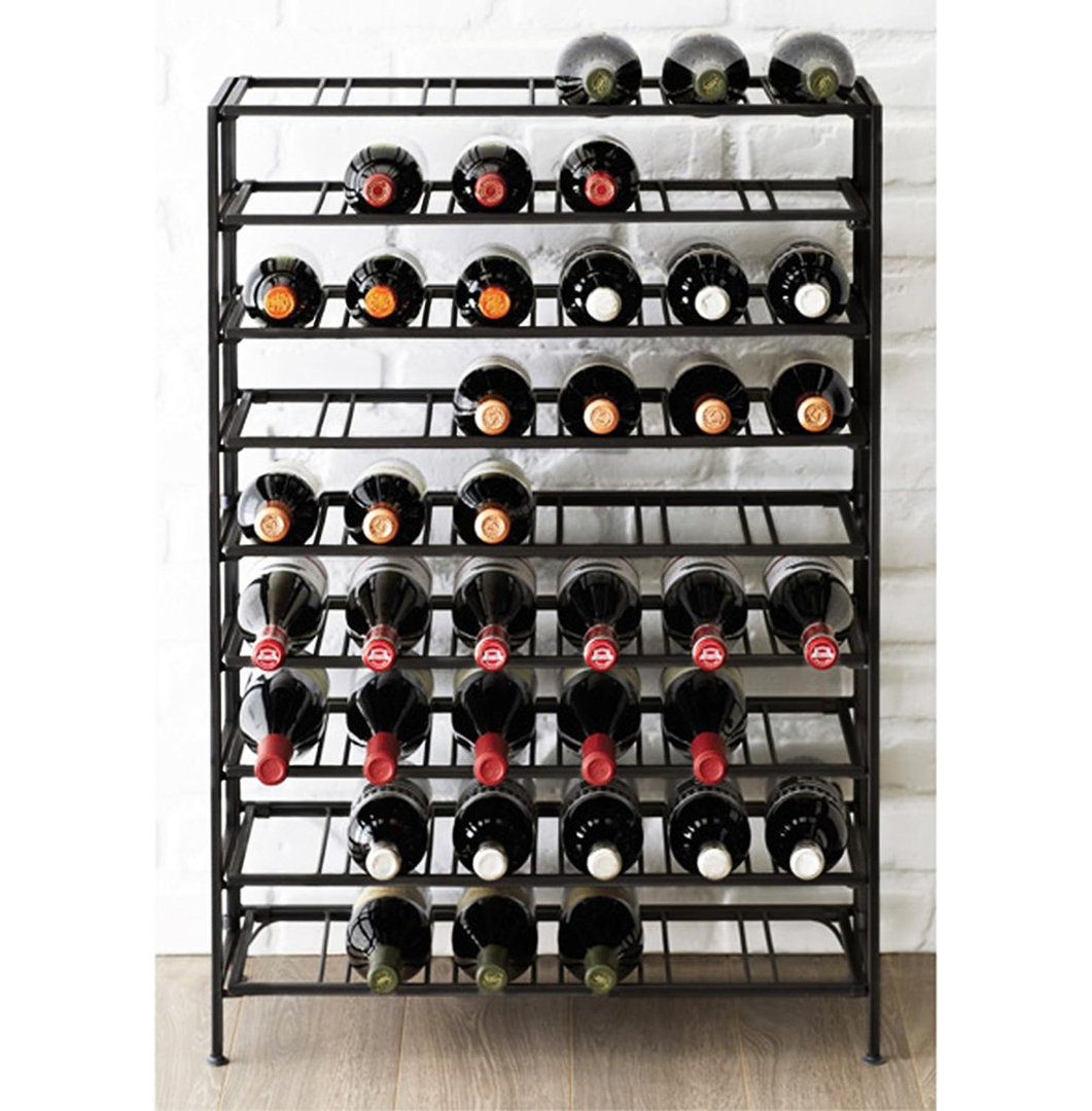54 Bottle Floor Wine Bottle Rack Rebrilliant